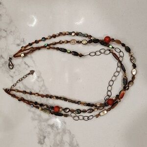 Silpada Fiesta Fun 3 Strand Necklace 7.5"